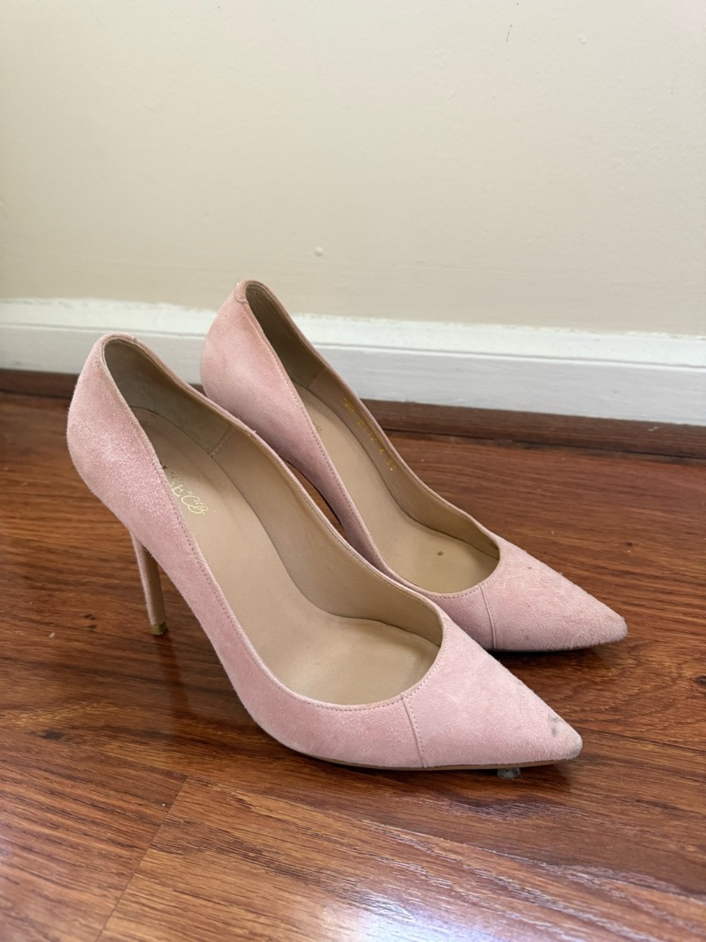 House of CB Blush Pink Suede Heels (worn 4 times)